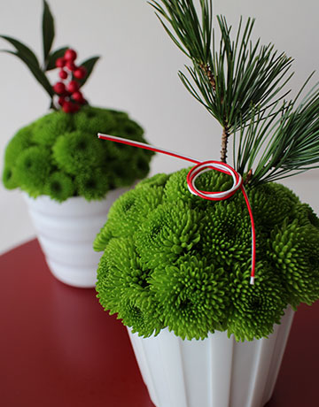 和モダンな迎春ミニアレンジ